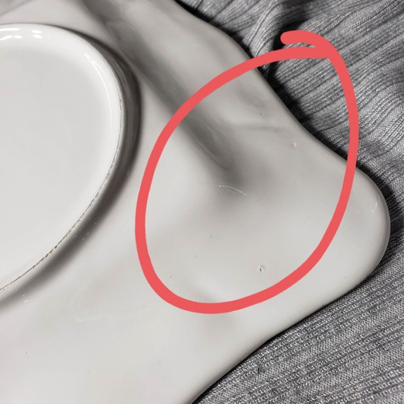 Sur La Table Square Shaped 9"x9" Fruit Peach Grape Floral 9x9 Plate AS IS - Picture 9 of 11